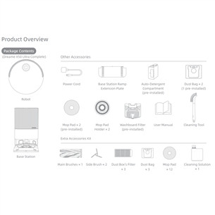 Dreame X50 Ultra Complete, сухая и влажная уборка, белый - Робот-пылесос
