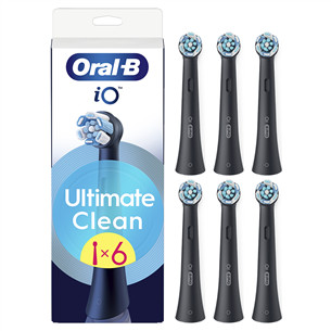 Braun Oral-B UltimateClean, 6 vnt., juodi - Dantų šepetėlių antgaliai IOUC-6BLACK