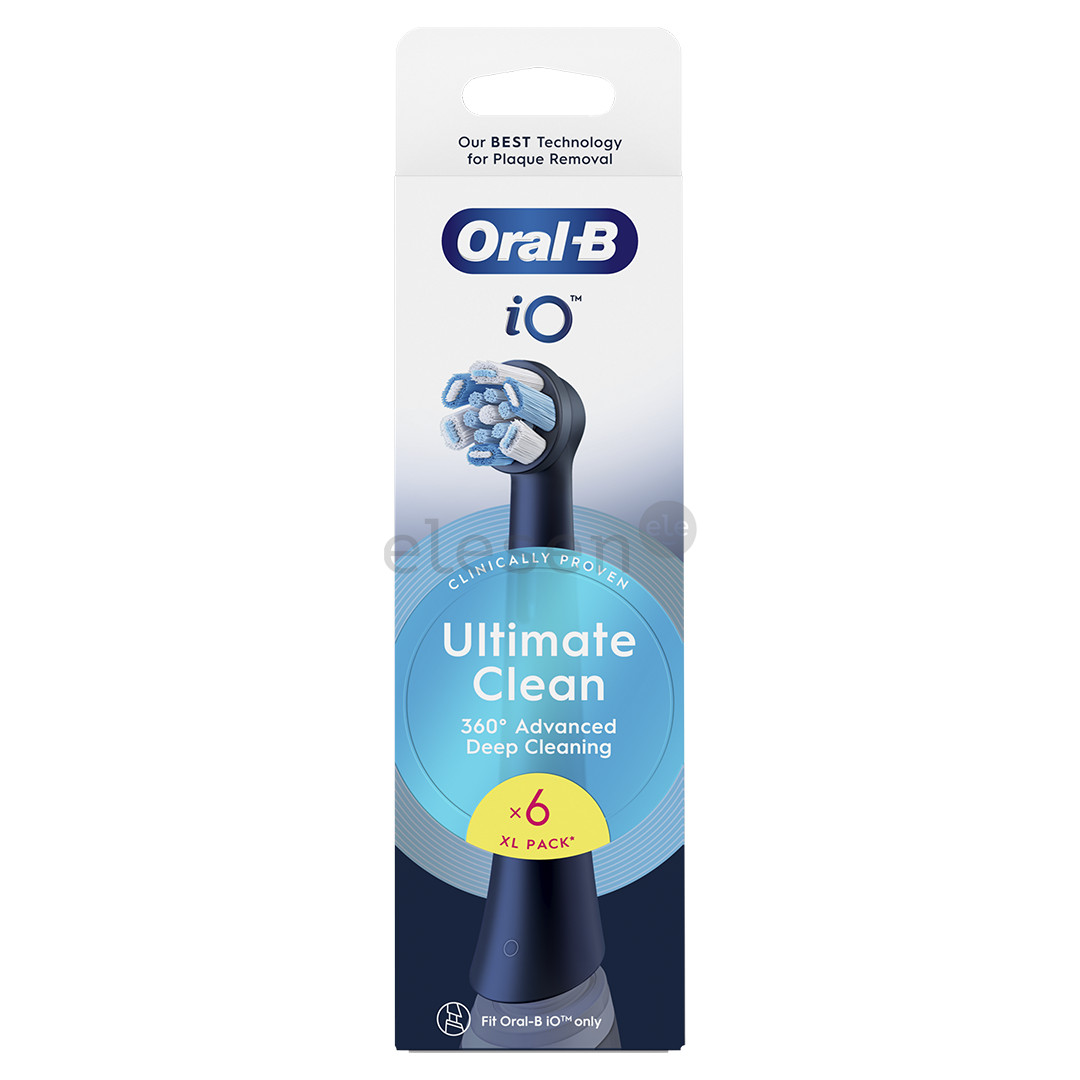 Braun Oral-B UltimateClean, 6 vnt., juodi - Dantų šepetėlių antgaliai
