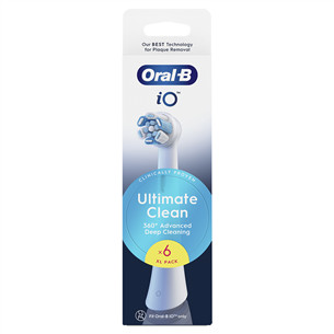 Braun Oral-B UltimateClean, 6 vnt., balti - Dantų šepetėlių antgaliai