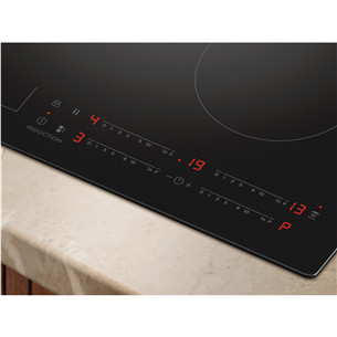 Electrolux 600 Series SaphirMatt SE, Hob2Hood, 59 cm pločio, berėmė, juoda - Įmontuojama indukcinė kaitlentė