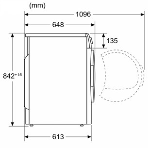 Bosch, Series 6, 9 kg, depth 61.3 cm - Clothes dryer