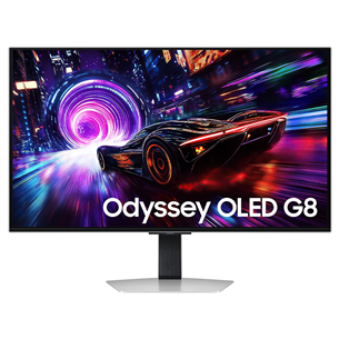 Samsung Odyssey OLED G8, 32'', 4K UHD, OLED, 240 Hz, sidabro sp. - Monitorius LS32FG810SUXEN