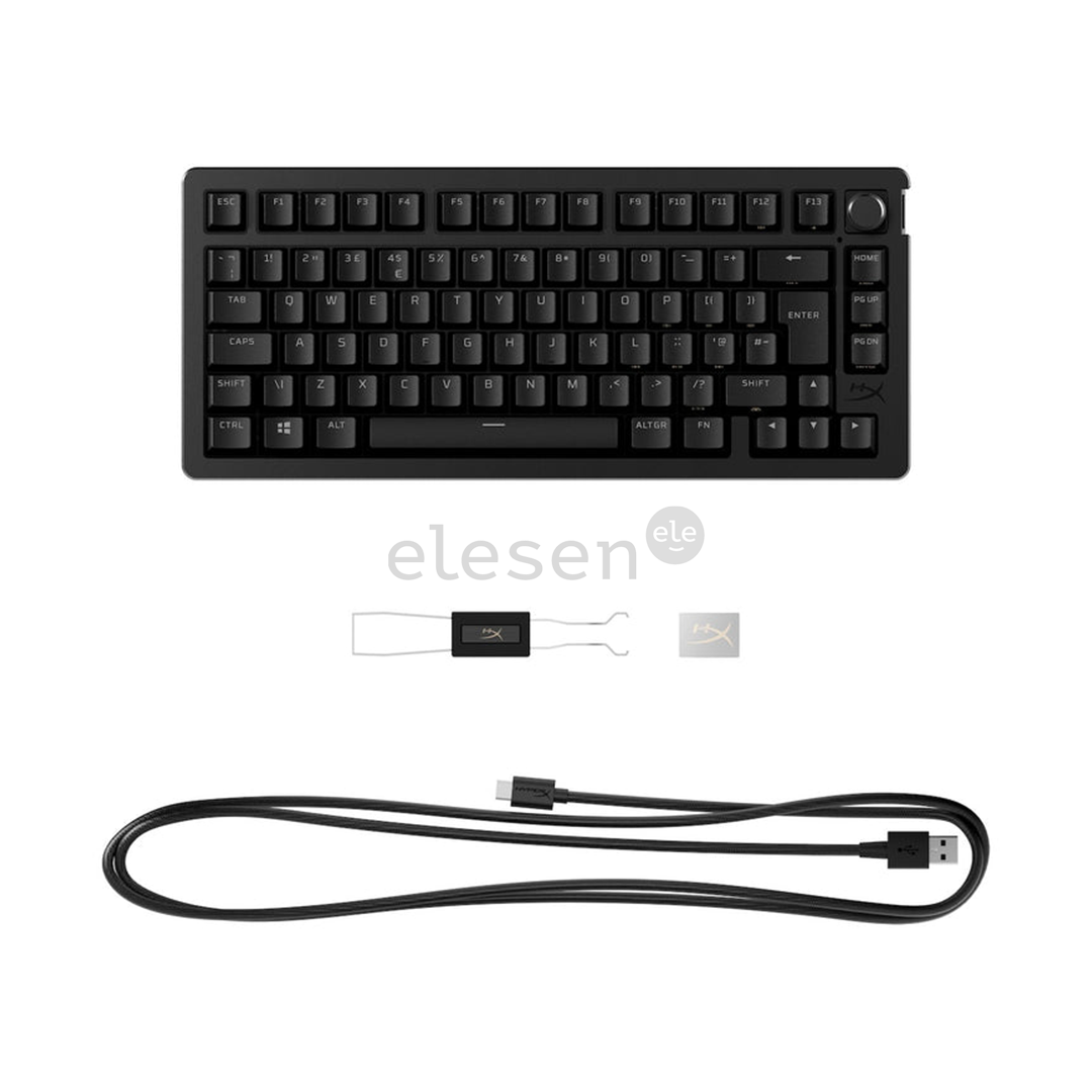 HyperX Alloy Rise 75, US, juoda - Belaidė klaviatūra