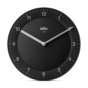 Braun BC06, juodas - Sieninis laikrodis BC06B