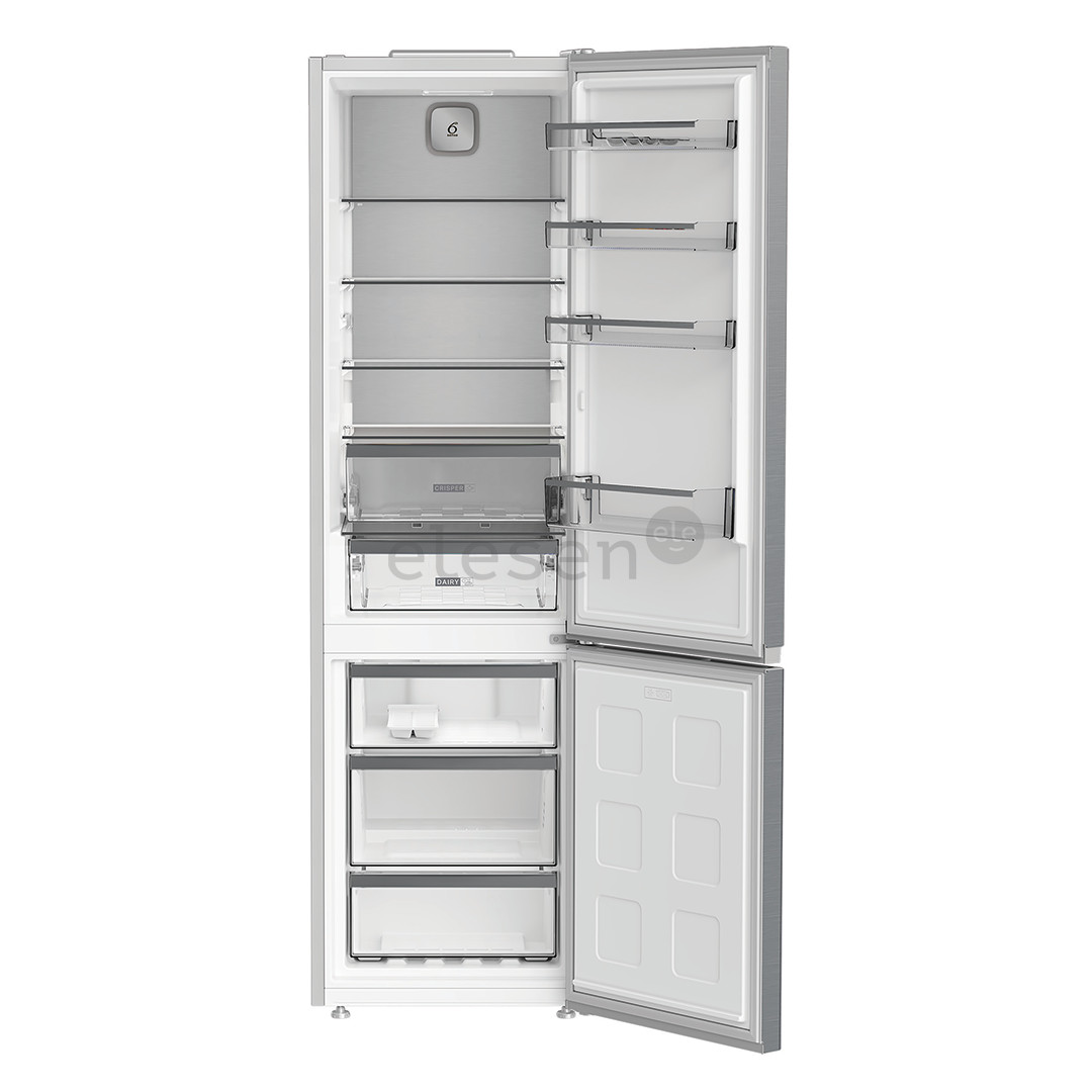 Whirlpool, NoFrost, 355 L, aukštis 204 cm, nerūdijančio plieno spalvos - Šaldytuvas