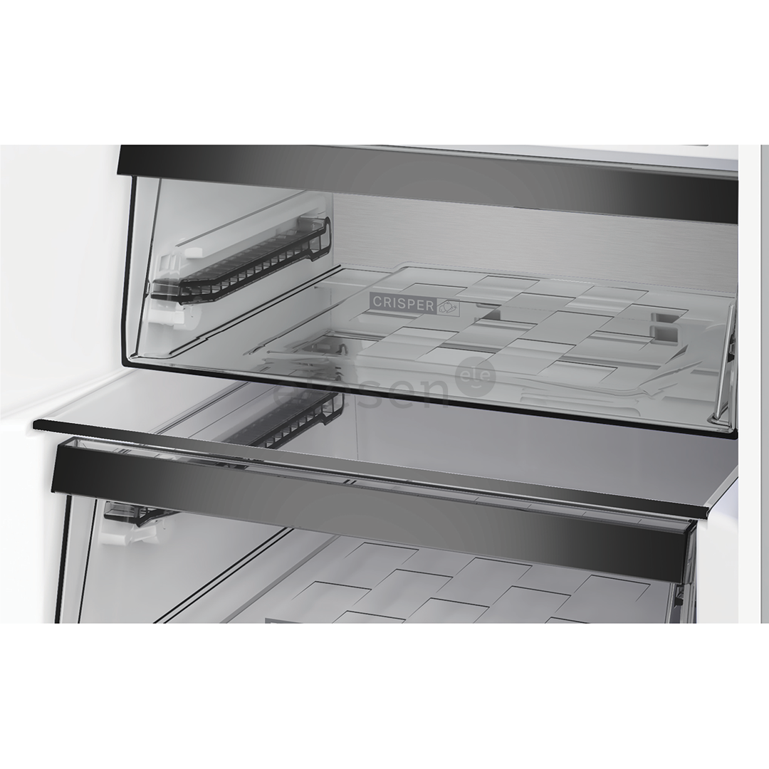 Whirlpool, NoFrost, 355 L, aukštis 204 cm, nerūdijančio plieno spalvos - Šaldytuvas