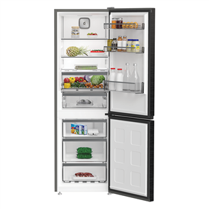 Whirlpool, NoFrost, 316 L, aukštis 187 cm, juodas - Šaldytuvas