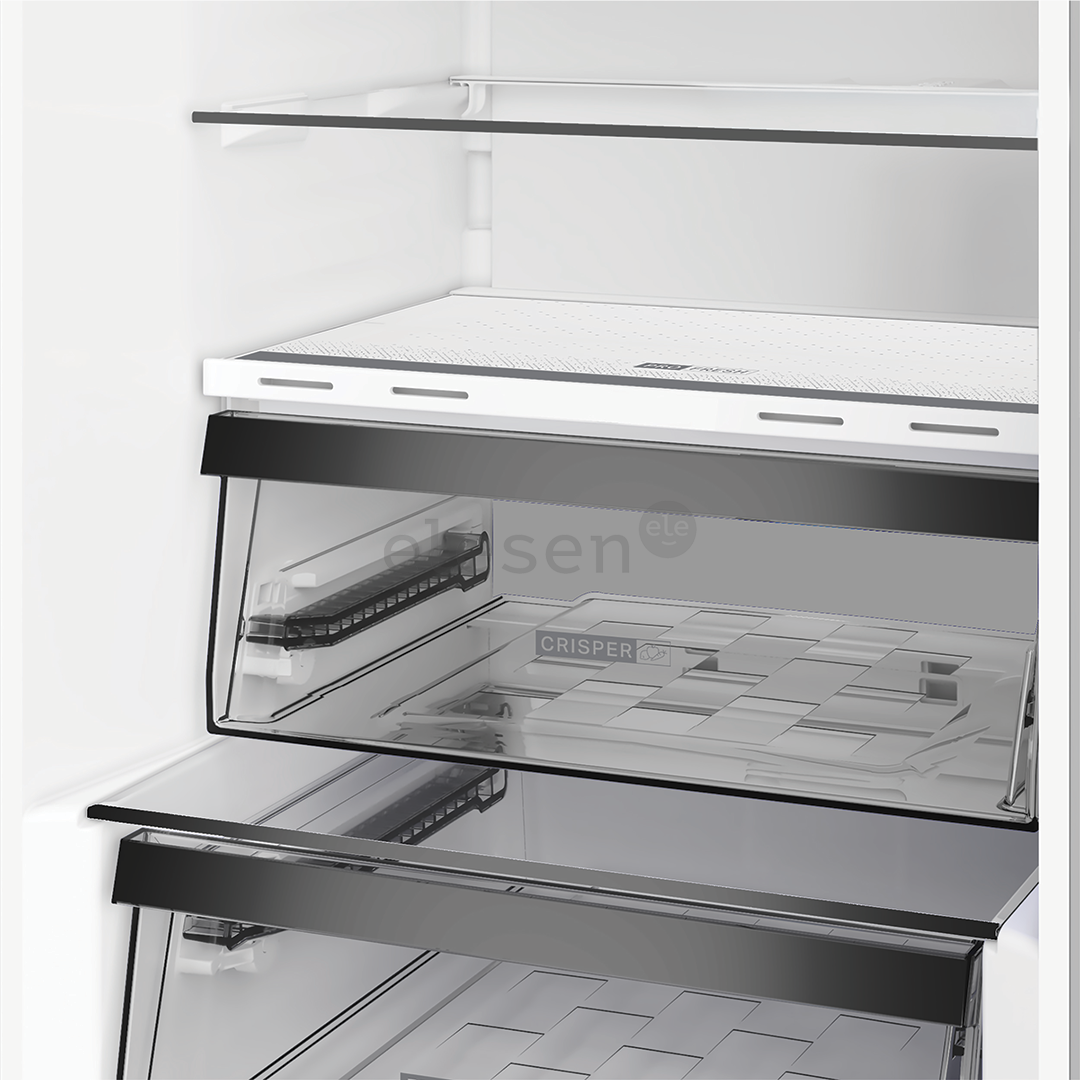 Whirlpool, NoFrost, 316 L, aukštis 187 cm, juodas - Šaldytuvas