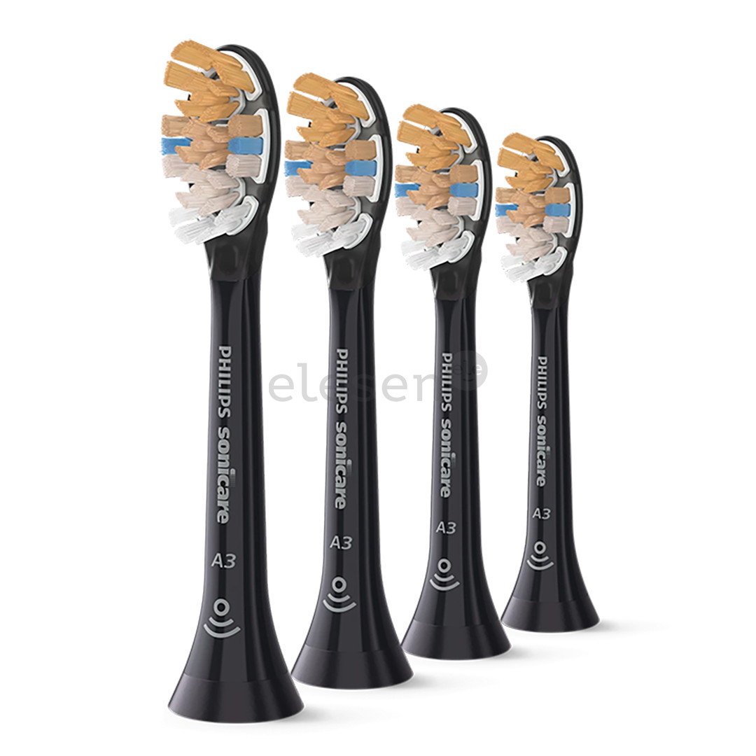 Philips Sonicare Premium All-in-One, 4 vnt., juodi - Dantų šepetėlių antgaliai