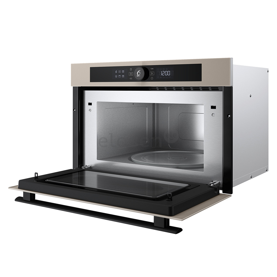 Whirlpool, 31 L, 1000 W, smėlio spalvos - Įmontuojama mikrobangų krosnelė su griliu