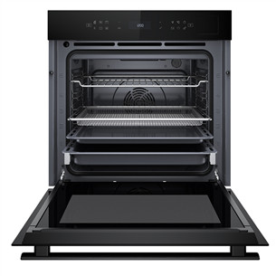Whirlpool, 73 L, hydrolytic cleaning, black - Built-in oven