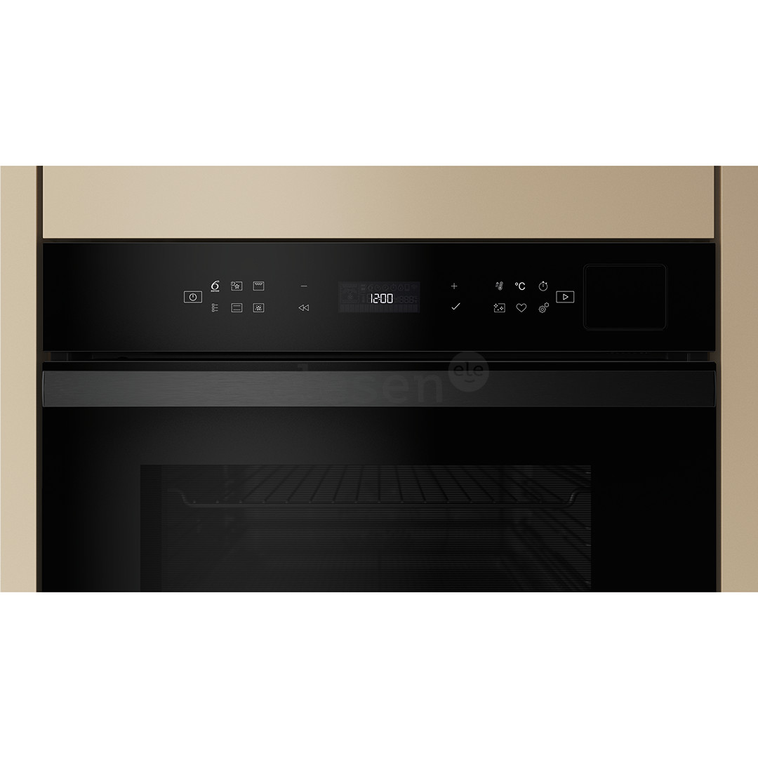 Whirlpool, 73 L, hydrolytic cleaning, black - Built-in oven