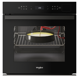 Whirlpool, 73 L, pirolizė, juoda - Įmontuojama orkaitė