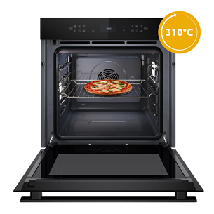 Whirlpool, 73 L, pirolizė, juoda - Įmontuojama orkaitė