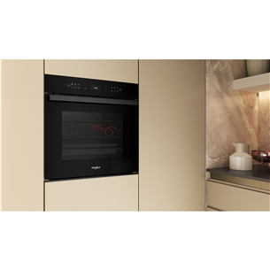 Whirlpool, 73 L, pirolizė, juoda - Įmontuojama orkaitė