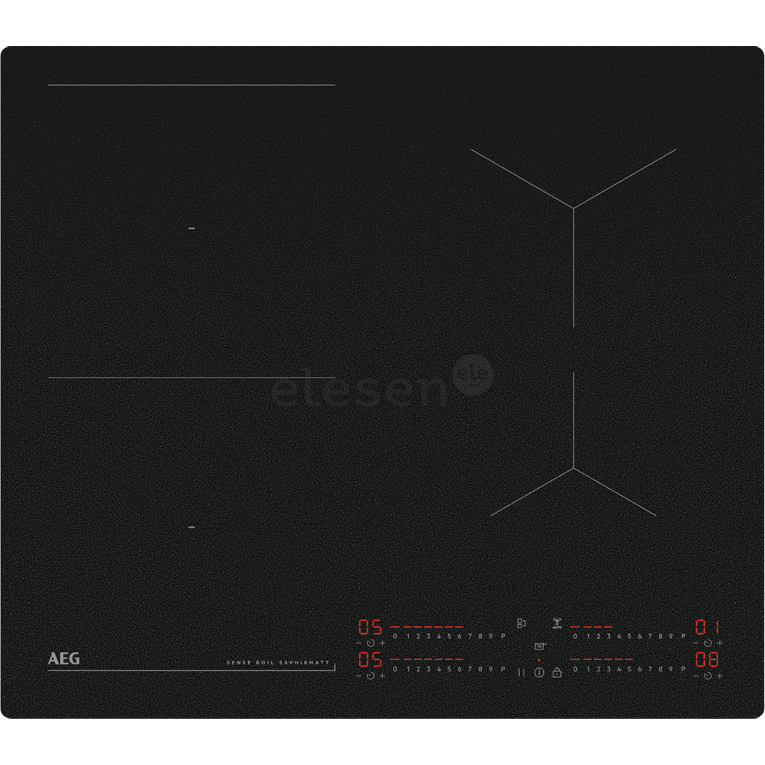 AEG 7000 Series SaphirMatt® Hob2Hood, width 58 cm, frameless, black - Built-in induction hob