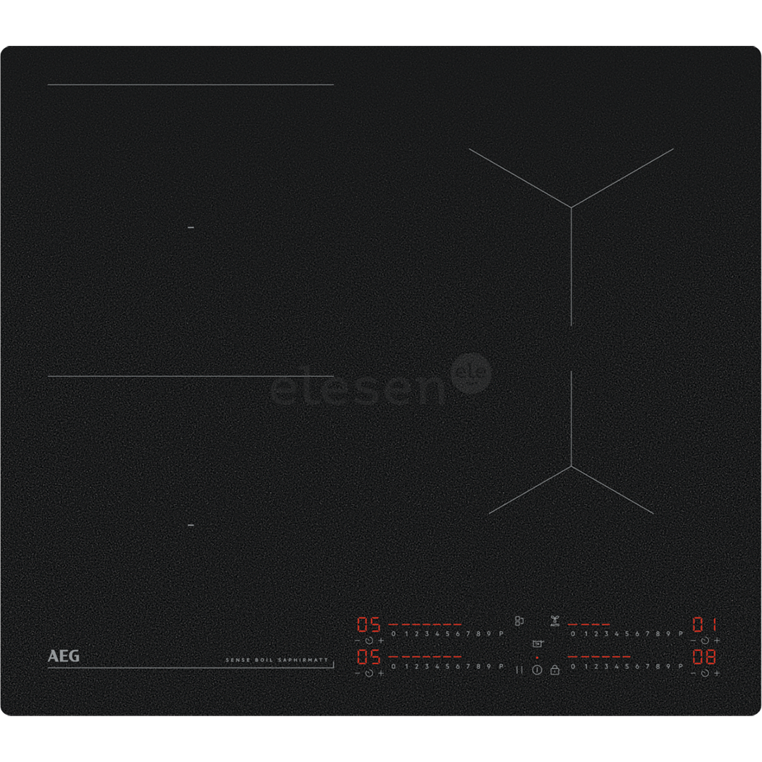 AEG 7000 Series SaphirMatt® Hob2Hood, width 58 cm, frameless, black - Built-in induction hob