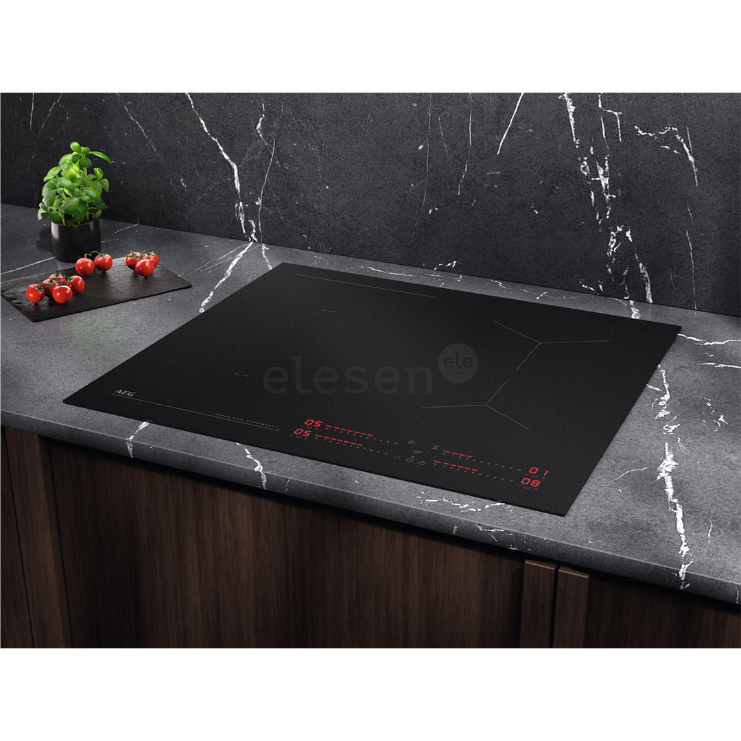 AEG 7000 Series SaphirMatt® Hob2Hood, width 58 cm, frameless, black - Built-in induction hob