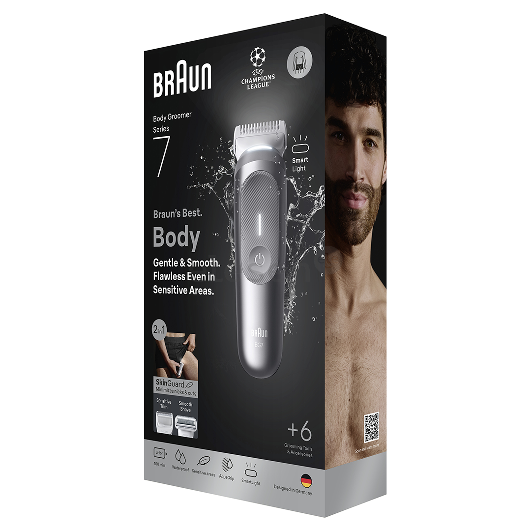 Braun Body Groomer Series 7, pilkas - Kūno skustuvas