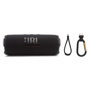 JBL Flip 7 Tomorrowland Edition, black - Portable Wireless Speaker