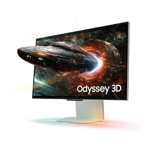Samsung Odyssey 3D G90XF, 27'', 4K UHD, IPS, 165 Hz, sidabro spalvos - Monitorius LS27FG902XUXEN