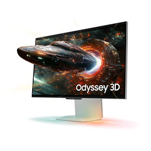 Samsung Odyssey 3D G90XF, 27'', 4K UHD, IPS, 165 Гц, серебристый - Монитор LS27FG902XUXEN