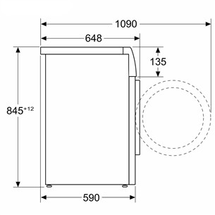 Bosch, Series 8, iDos, 10 kg, gylis 59 cm, 1400 aps./min. - Skalbimo mašina
