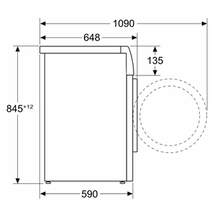 Bosch, Series 8, iDos, 10 кг, глубина 59 см, 1400 об/мин - Стиральная машина с передней загрузкой