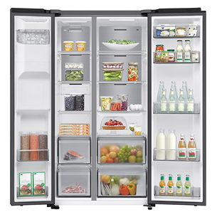 Samsung Bespoke AI, NoFrost, 640 L, aukštis 179 cm, juodas - Šaldytuvas