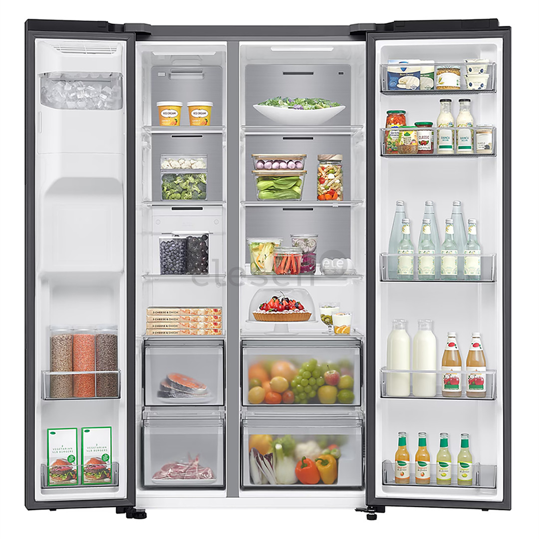 Samsung Bespoke AI, NoFrost, 640 L, aukštis 179 cm, juodas - Šaldytuvas