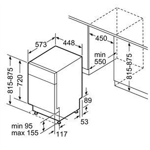 Bosch, Series 4, 10 комплектов посуды - Интегрируемая посудомоечная машина