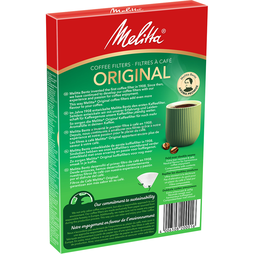 Melitta 0.1000.02, 40 vnt. - Kavos filtras