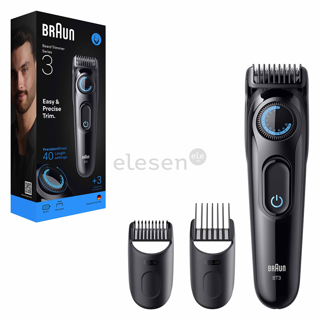 Braun Beard Trimmer Series 3, juoda - Barzdaskutė