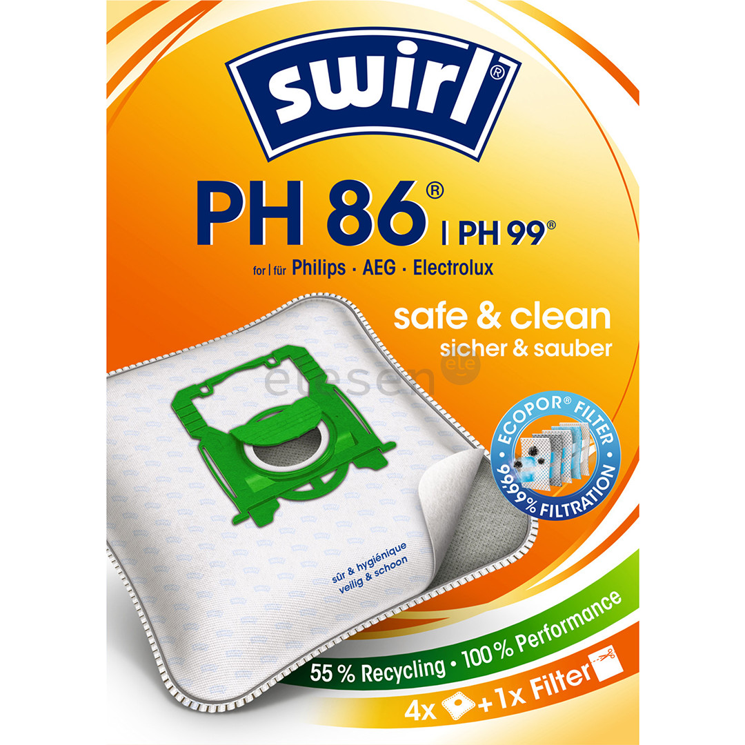 Swirl S-bag, 4 pieces - Dust bags