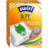 Dulkių siurblių maišeliai Swirl Micropor S 71, 4vnt Prekė - S71MNEW