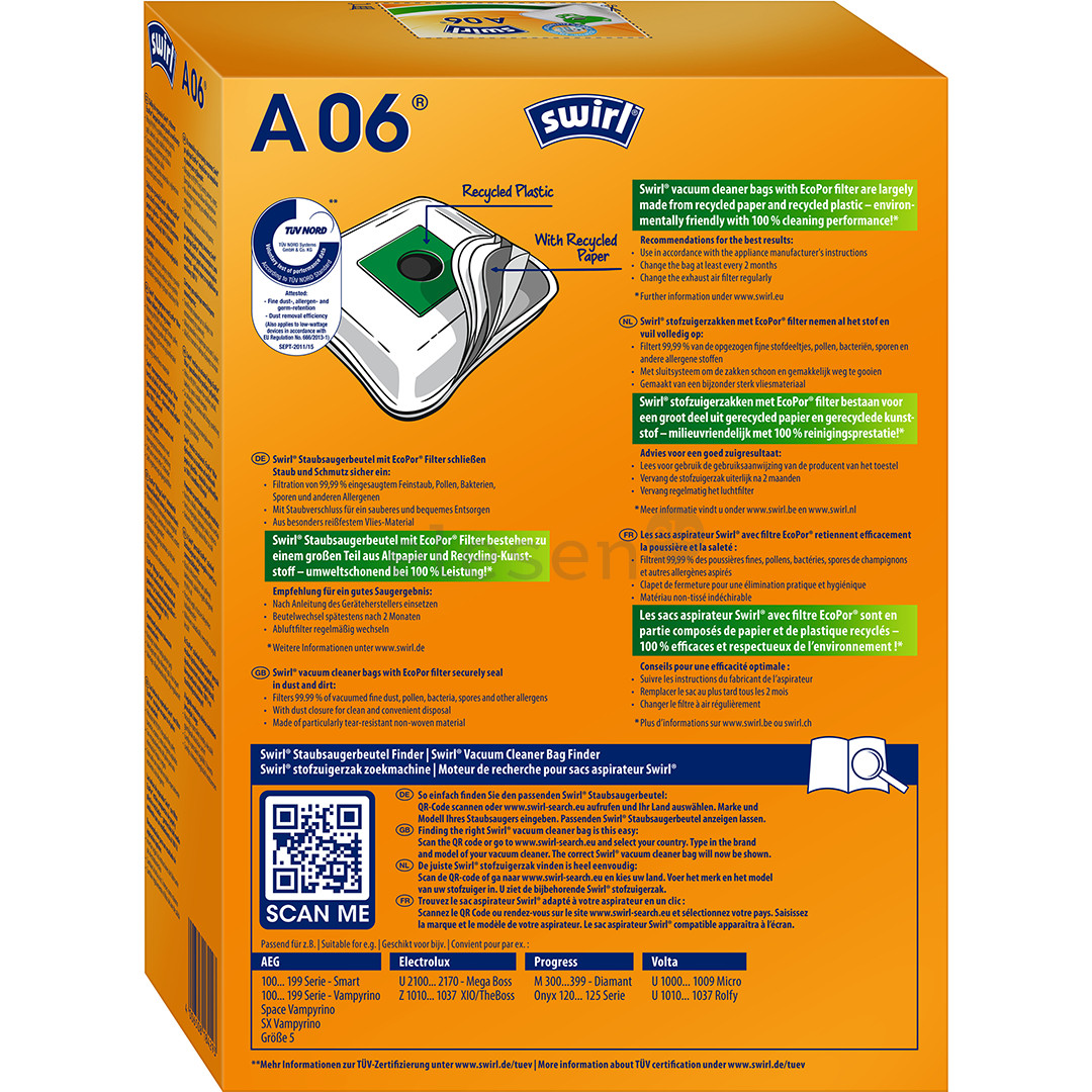 Swirl, 4 pcs - Dust bags