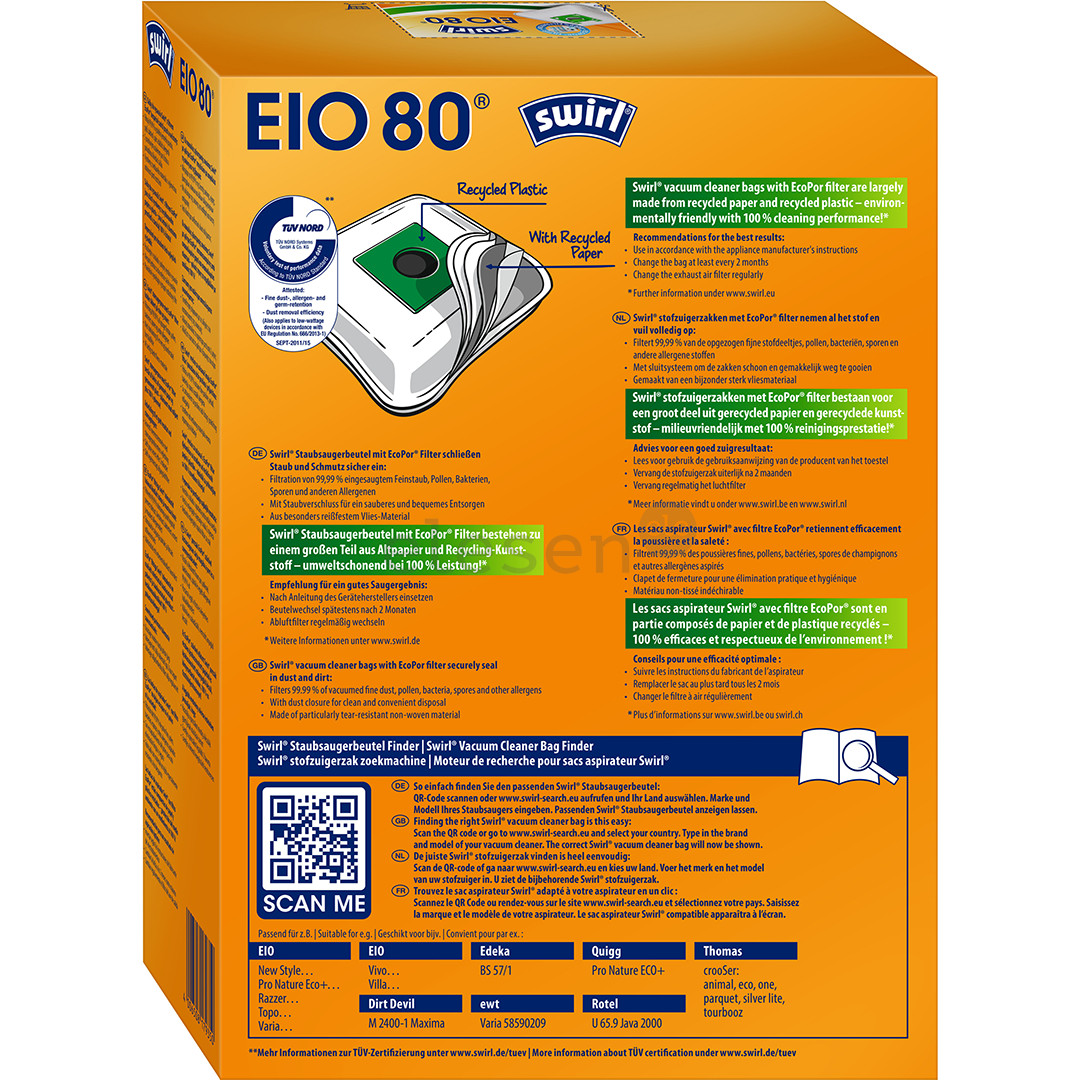 Swirl, 4 pcs - Dust bags