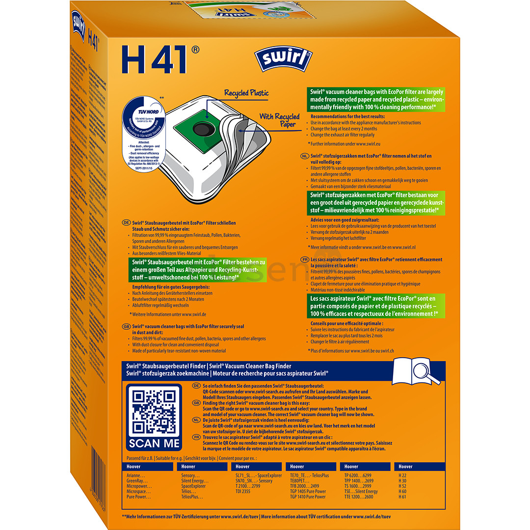 Swirl, 4 pcs - Dust bags