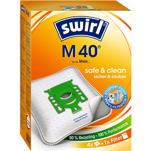 Dulkių siurblių maišeliai Swirl M 40, 4vnt Prekė - M40MNEW M40MNEW