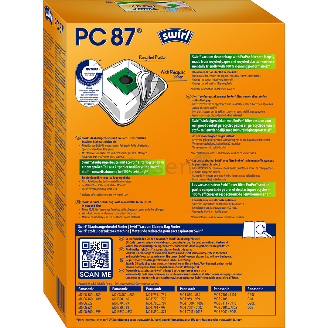 Swirl, 4 pcs - Dust bags