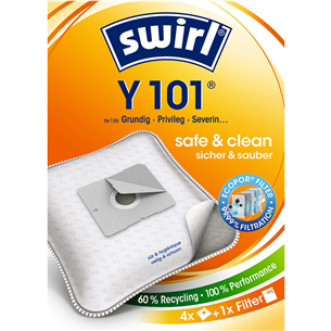 Dulkių siurblių maišeliai Swirl Micropor Y 101, 4vnt Prekė - Y101MNEW Y101MNEW