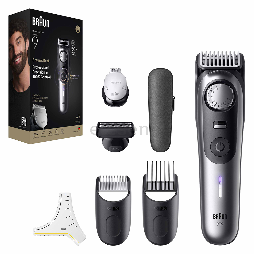 Braun Series 9, pilka/juoda - Barzdaskutė