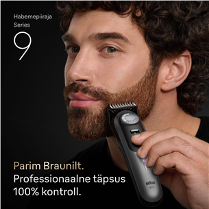 Braun Series 9, pilka/juoda - Barzdaskutė
