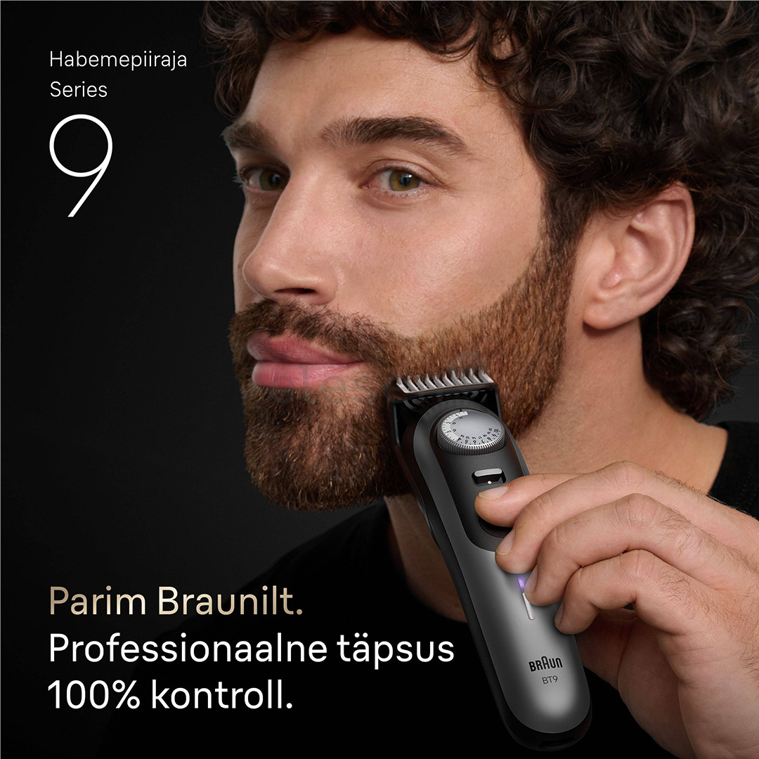 Braun Series 9, grey/black - Beard trimmer