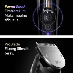 Braun Series 9, grey/black - Beard trimmer