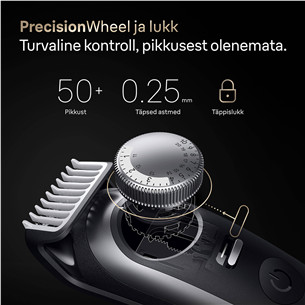 Braun Series 9, grey/black - Beard trimmer