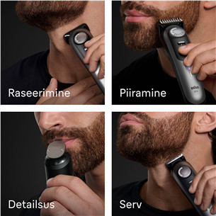 Braun Series 9, grey/black - Beard trimmer