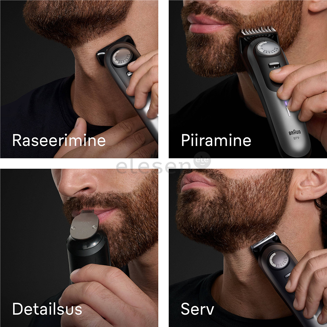 Braun Series 9, grey/black - Beard trimmer
