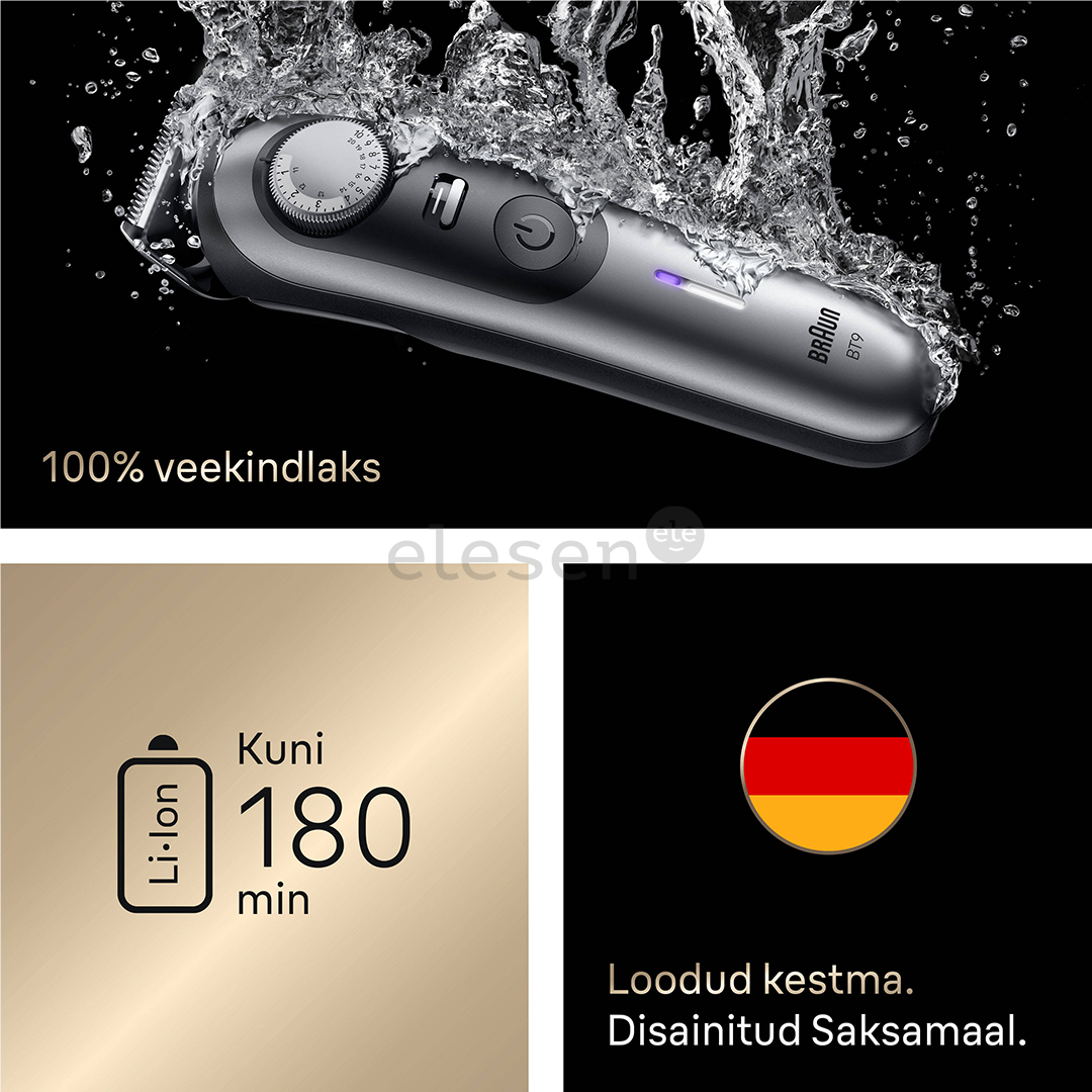 Braun Series 9, pilka/juoda - Barzdaskutė
